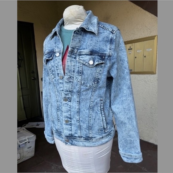 AG Adriano Goldschmied Acid Washed Trucker Jean Jacket EUC/sz M - Picture 7 of 16